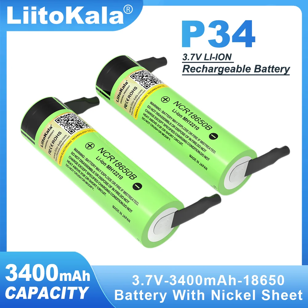 Аккумулятор Liitokala NCR18650B 3 7 в 18650 мАч 3400