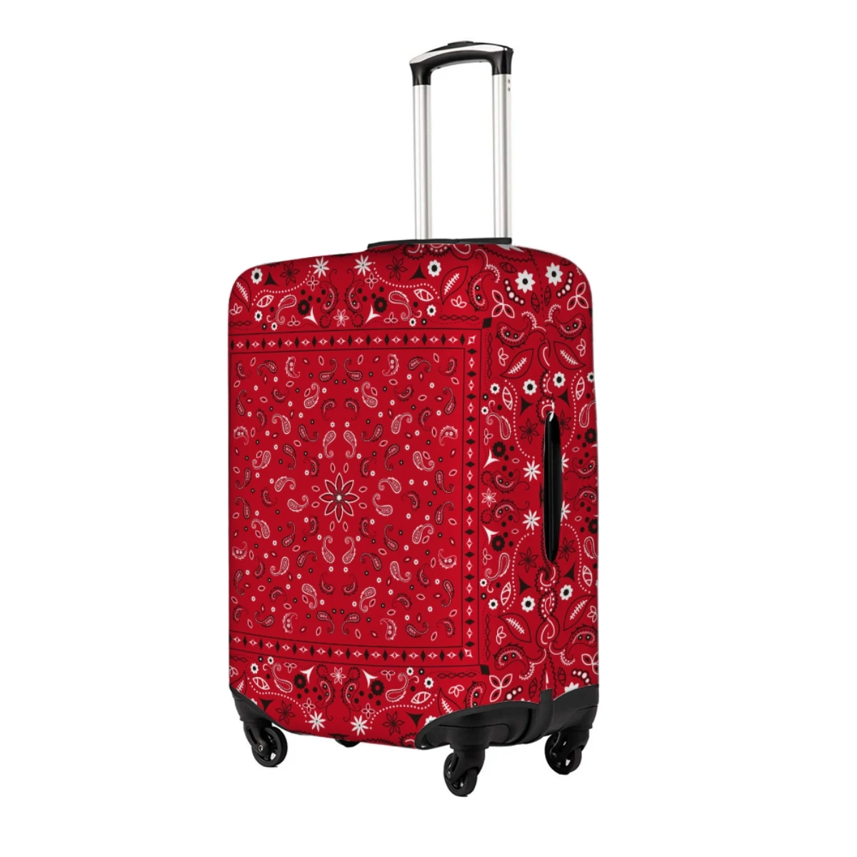 Paisley Style Travel Accessory Luggage Covers High Elastic Fabric Protects Luggage From Dust And Scratches For Suitcase 18-32in