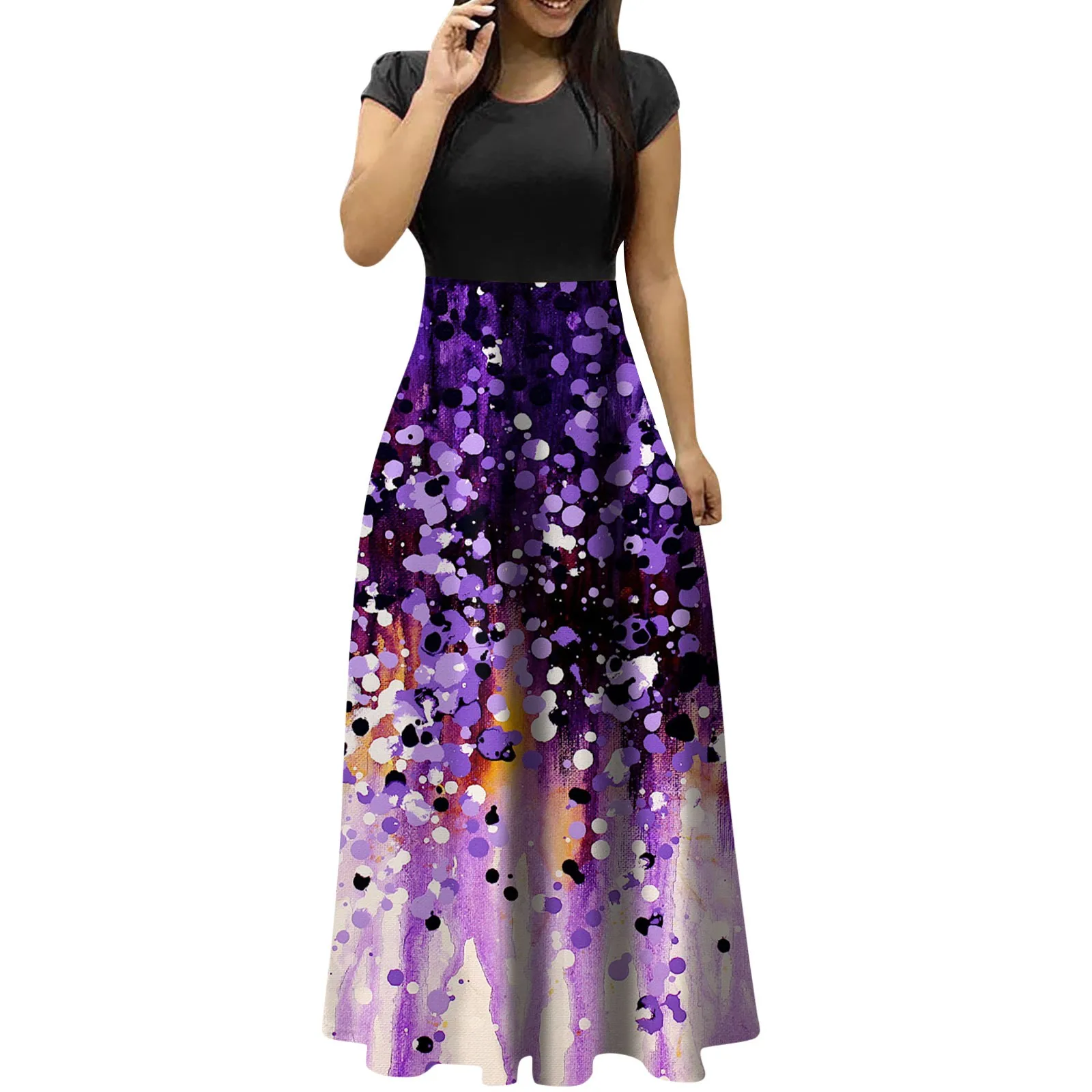 

Solid Midi Dress Women Women's Summer Sleeveless Smocked Sundress Boho A Line Beach Midi Dress Flare Midi Dress