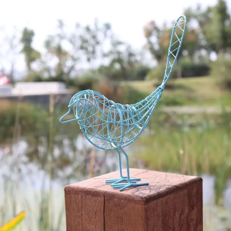 

Искусственная Металлическая Птица, декор для сада, забора, креативная имитация птицы, модель для дома, улицы, сада, свадебное миниатюрное украшение «сделай сам»