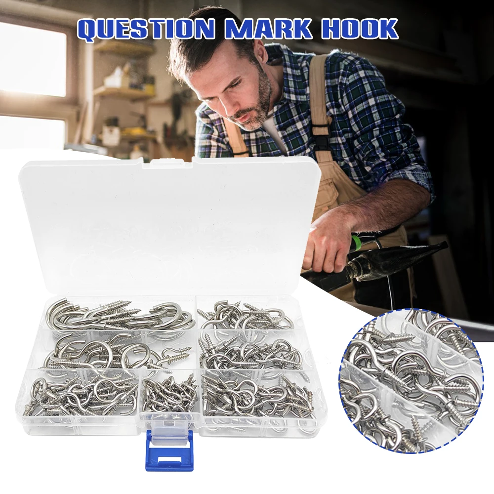 

136 шт./компл. винтовые крючки с деревянной резьбой, потолочные крючки для подвешивания детской одежды, подвесные крючки для бытовых предмето...