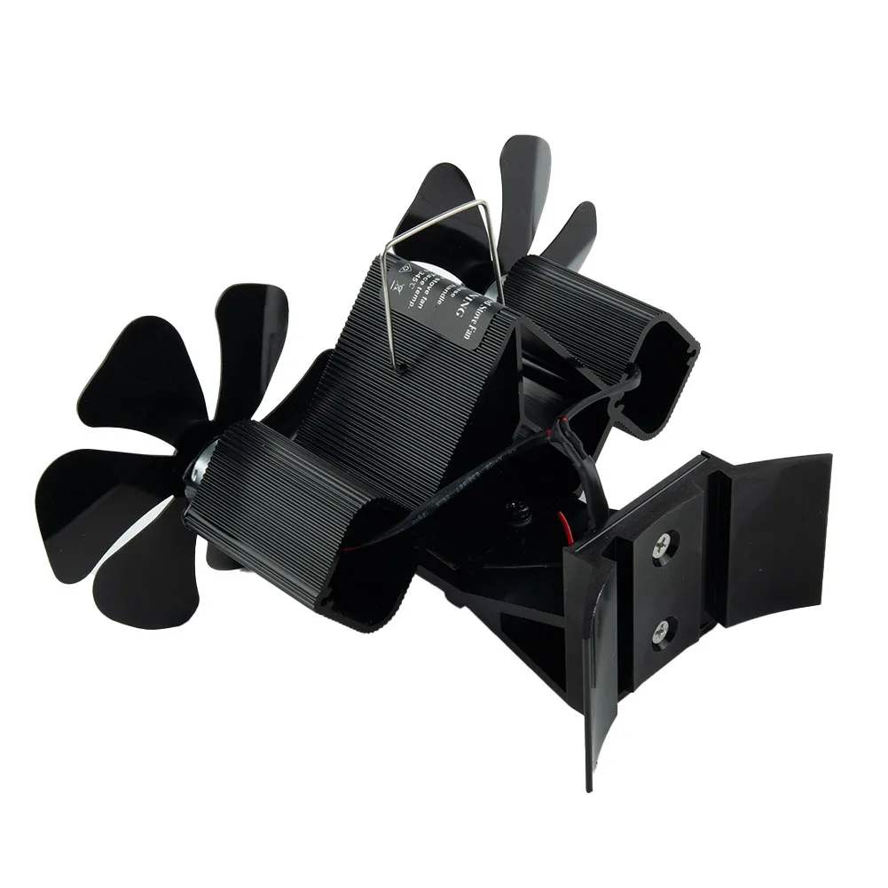 

12 Blade Wood Stove Fan Fireplace Fan Heat Powered Stove Fan Log Wood Burner Fan Quiet Home Double 6Blade Firewood Fireplace Fan