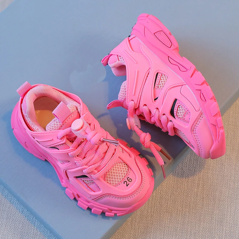 

Зимняя детская повседневная обувь, весенние розовые кроссовки на резинке для детей, для мальчиков и девочек, нескользящая спортивная обувь для детей, кроссовки для тенниса