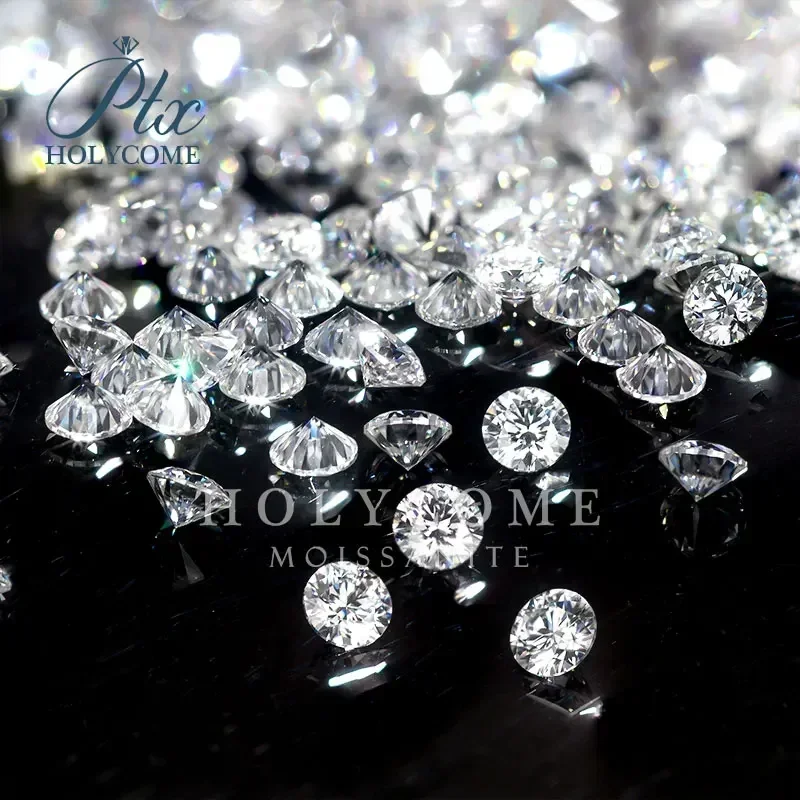 Ptx Полные размеры 0 7-2 9 мм VVS1 Муассанит Бриллианты Круглые свободные драгоценные