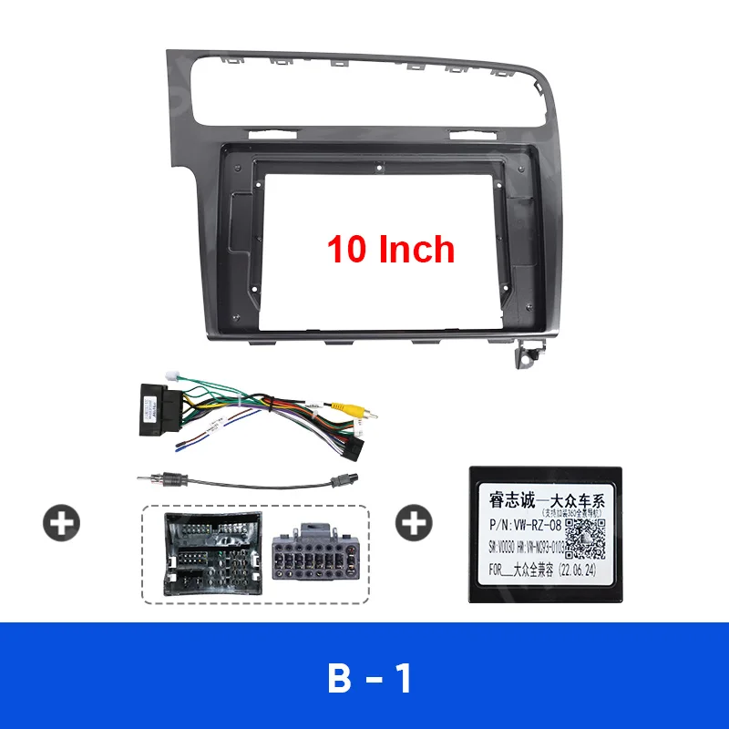 

MAMSM 10 дюймов 2013-2020 для VW Golf 7, автомобильная радио панель, рамка, жгут проводов Canbus, декодер Conerder, адаптер, приборная панель, лицевая панель
