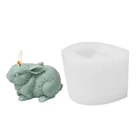 3d rabbit silicone soap mold silicone rabbit mould 3d silicone animal candles mould high temperature and low temperature