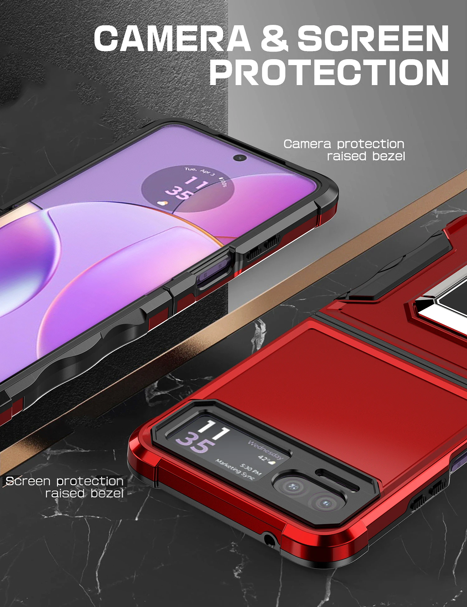 Чехол для Motorola Moto Razr 40 автомобильный магнитный держатель роскошная броня