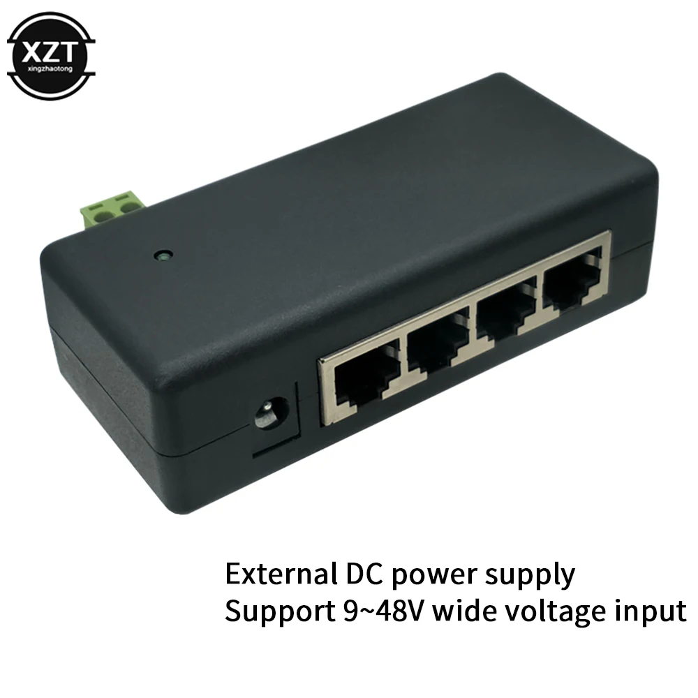 

PoE Power 4 Ports 8 Ports PoE Injector Power Adapter Ethernet Powers Supply Pin 4,5(+)/7,8(-) Input DC9V-DC48V for IP Camera