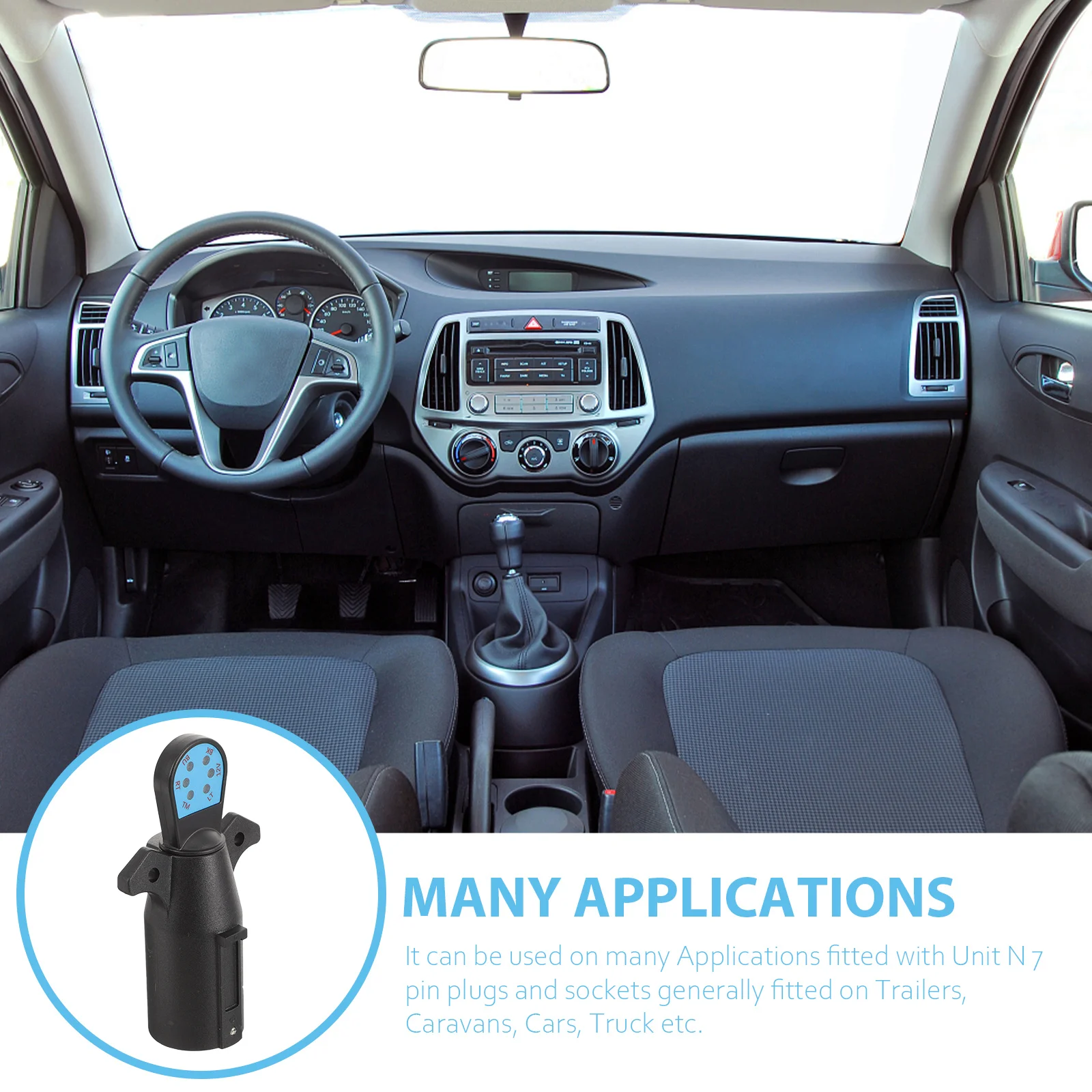 7-полосный прицеп устройство для проверки проводки Круглый адаптер штырьковый