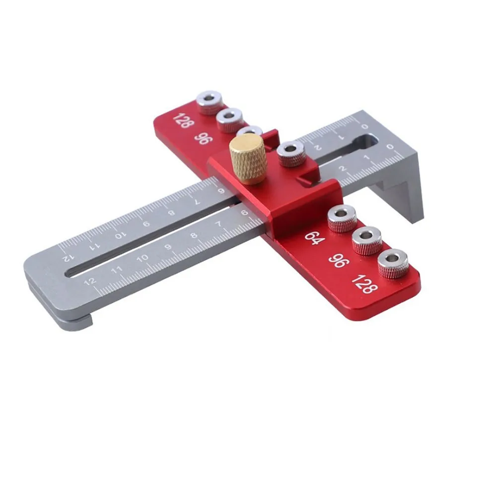 

Practical Punch Locator Cabinet Template Tool with Adjustable Drilling Guide Ensures Resistance to Wear and Tear