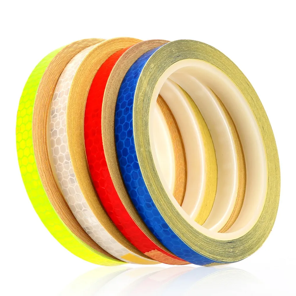 

Reflective Tape PVC Bicycle Wheels Reflect Fluorescent Sticker Bike Reflective Sticker Strip Tape For Cycling Warning Safety