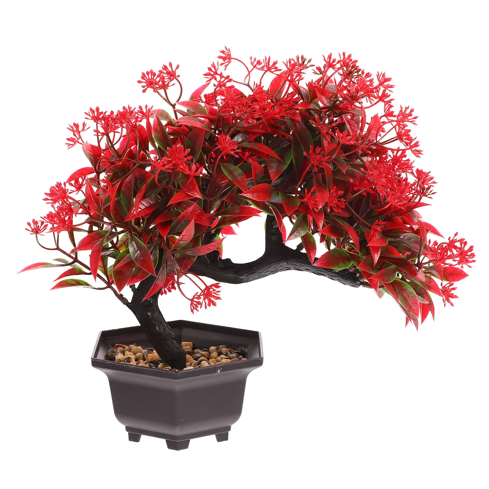

Bonsai Fake Artificial Tree Faux Potted Pine Japanese Plastic Ornaments Adornments Cedar Indoor Zen Realistic House Desktop