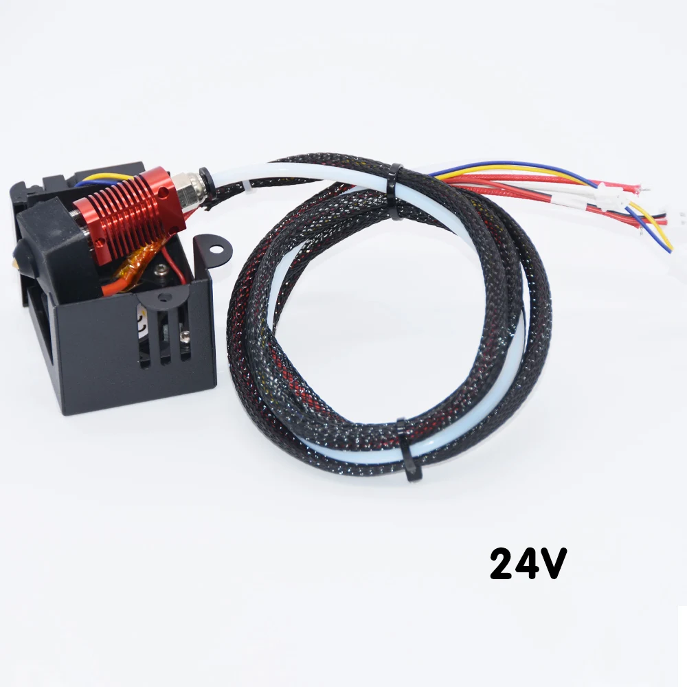 3D Printer Assembled Extruder Kit with 0.4mm Nozzle Heating Block Double Fans Cover Air Connections 12V for CR-10 Ender-3 3D Printer Assembled Extruder Kit with 0.4mm Nozzle Heating Block Double Fans Cover Air Connections 12V for CR-10 Ender-3