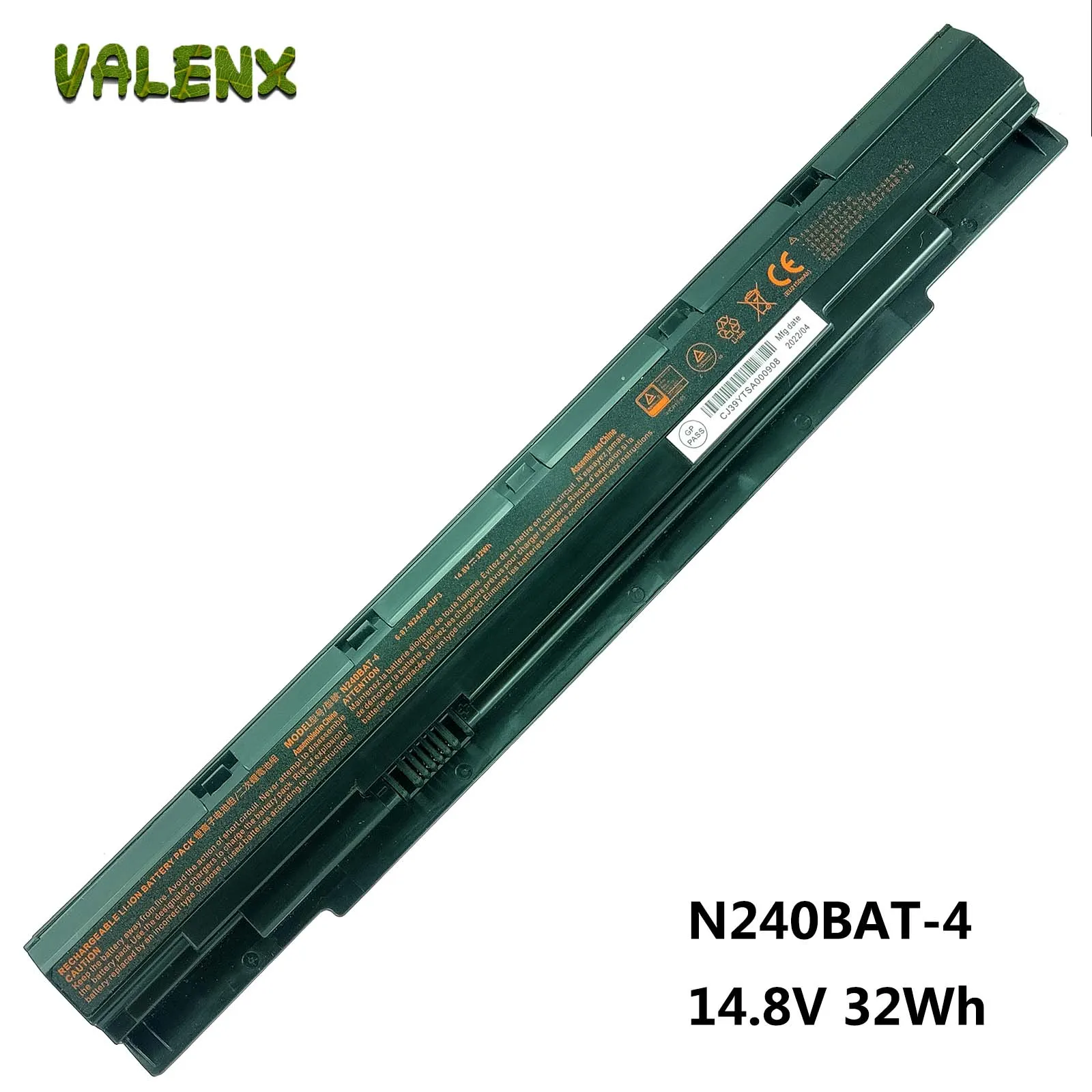 14.8V N240BAT-4 Laptop Battery for CLEVO N250LU N250JU N240BU N240JU for Sager NP3240 6-87-N24JS-42L3 6-87-N24JS42L2