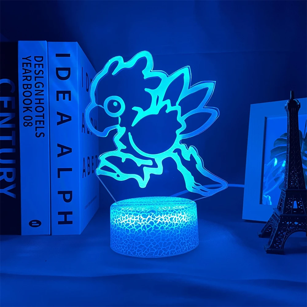 

Acrylic 3D Night Lamp Final Fantasy Chocobo 16Color Changing For Game Room Decor Lamp Final Fantasy Cloud Strife Night Light