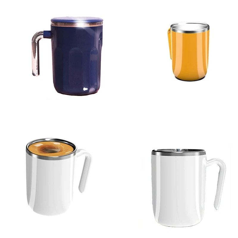 

Stainless Steel Temperature Difference Stirring Mug Coffee Mixing Cup Smart Stirring Mug C