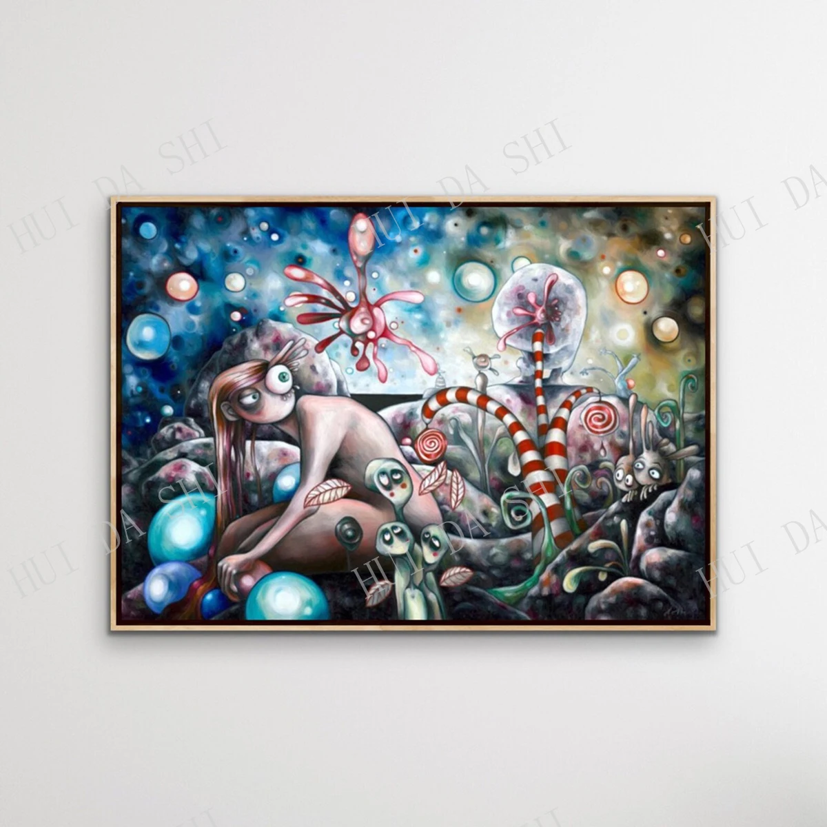 Картина Джейн меланхоли уникальная живопись Lowbrow рисование по сурреаллизму