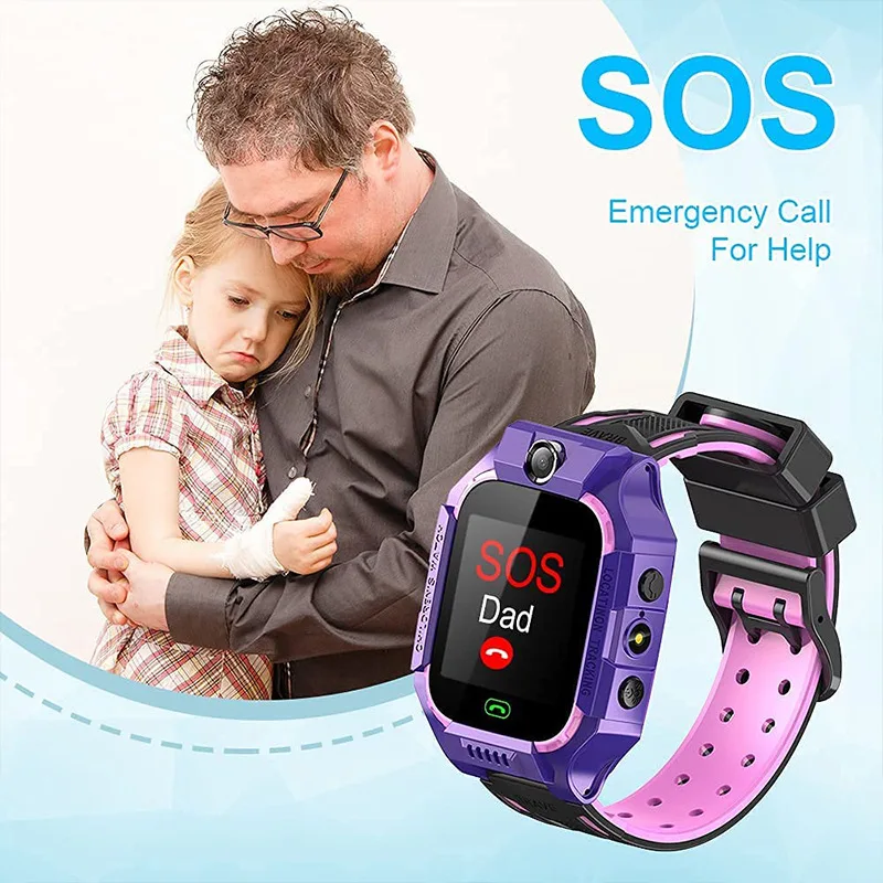 

Sos Monitor Tracker Gps Waterproof Camera Location 190mAh Smart Watch SOS 1.44 Inches Touch Control