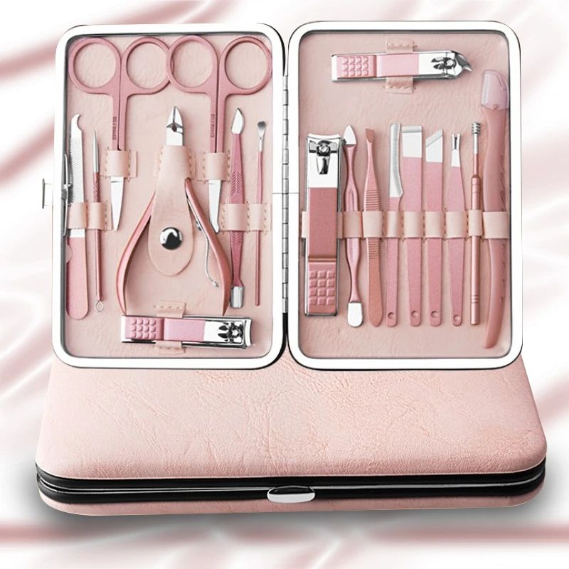 

The New Manicure Set 18PCS Nail Set Nail Clipper Grooming Kit for , Professional Stainless Steel Nail Clippers Pedicure Tool Kit