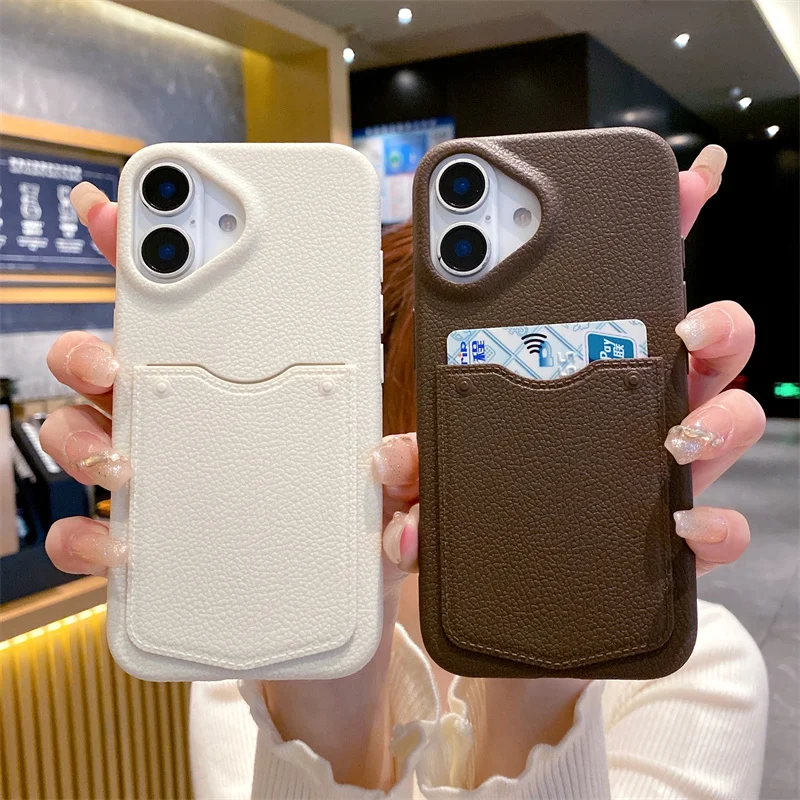 Фото Модный чехол для телефона с отделением для карт ярких цветов для iPhone 16 Pro Max 15 Pro 14 13 Pro Max Защитная силиконовая задняя крышка для камеры №3