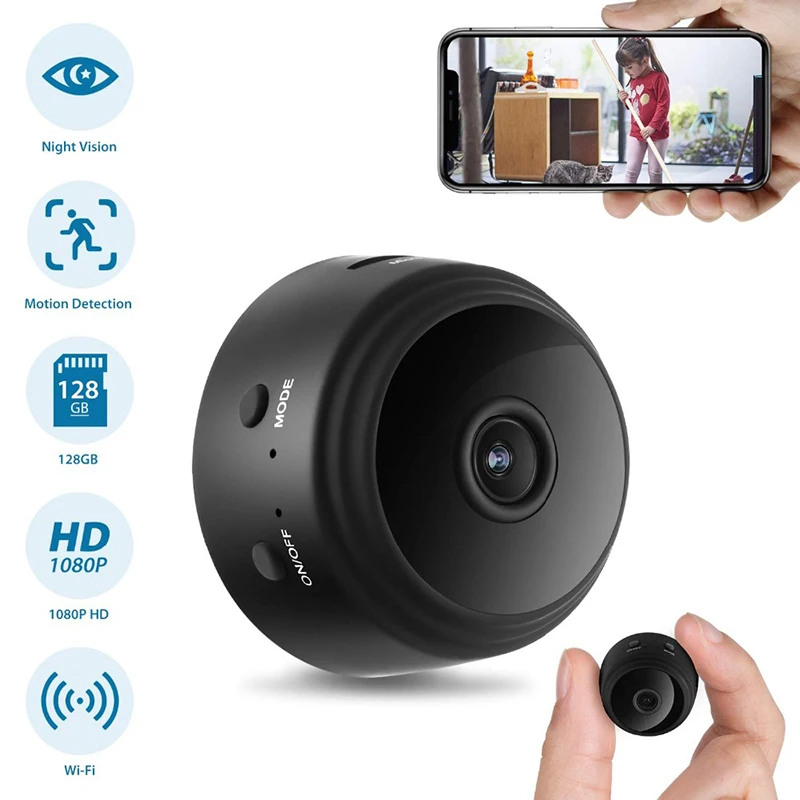

Миниатюрная IP-камера видеонаблюдения A9, Wi-Fi, 1080P, HD