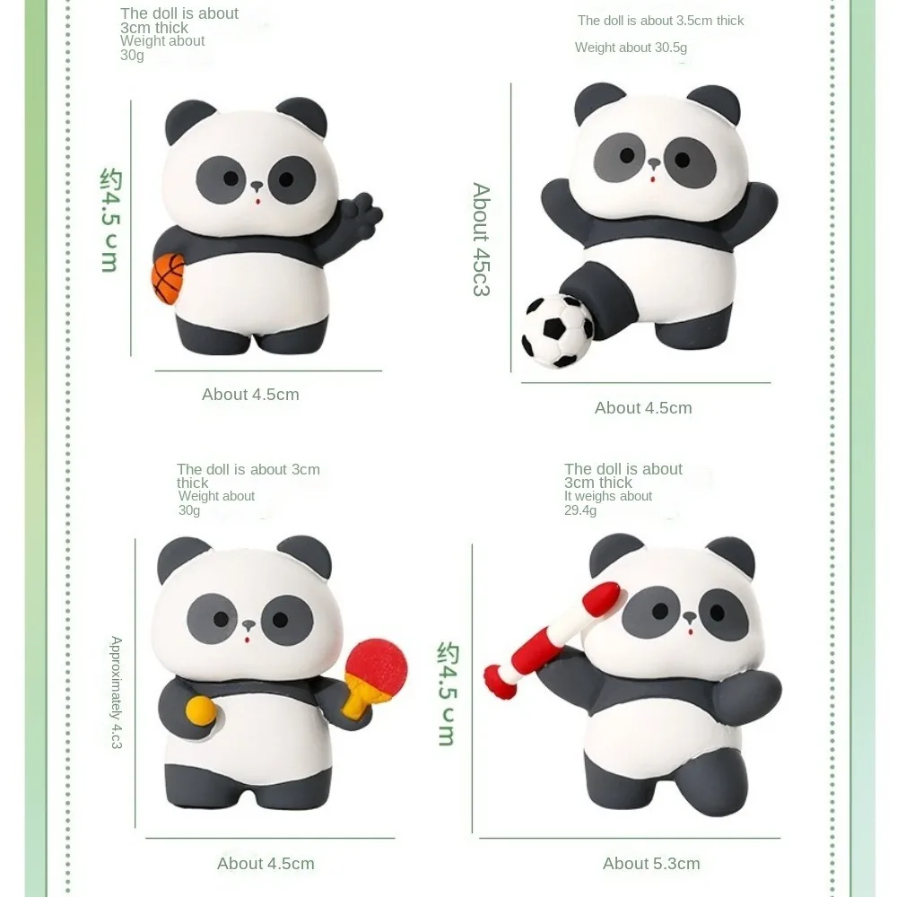 Новые мини-статуэтки панды украшения для дома из смолы настольные