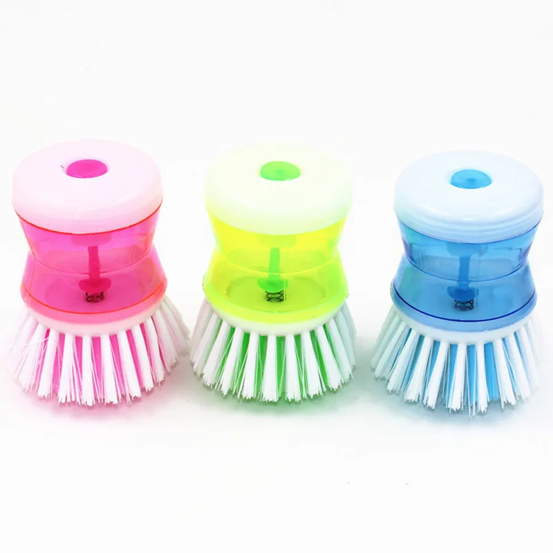 

Hydraulic Plastic washing brush pot multicolor kitchen gadgets Wash Tool Pan Dish Bowl Palm Brush Scrubber Cleaning