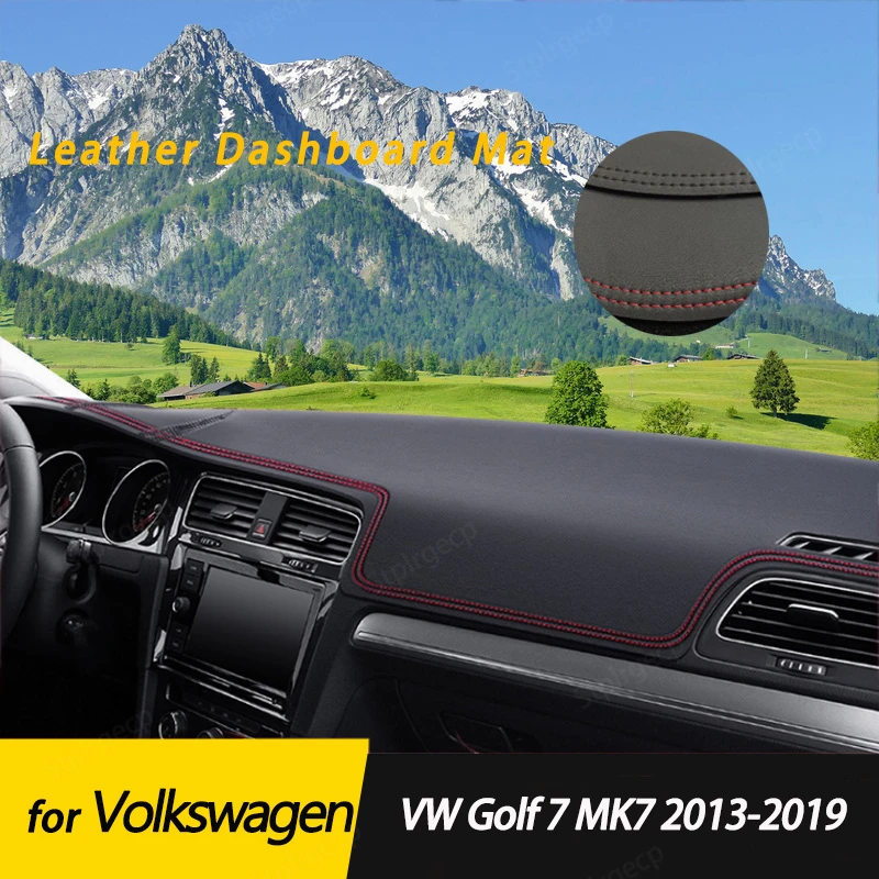 

for Volkswagen VW Golf 7 MK7 2013-2019 Leather Anti-Slip Mat Dashboard Cover Pad Sunshade Dashmat Protect Carpet Accessories
