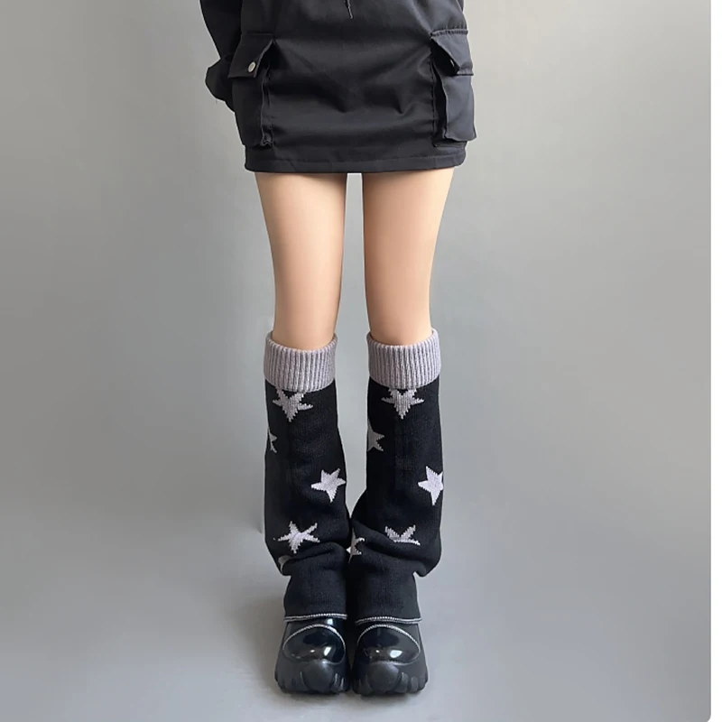 Women Knitted Warm Stockings Fashion Korean Harajuku Over The Knee JK Leg Cover Four Seasons Universal Street Hot Girl Socks Y2K