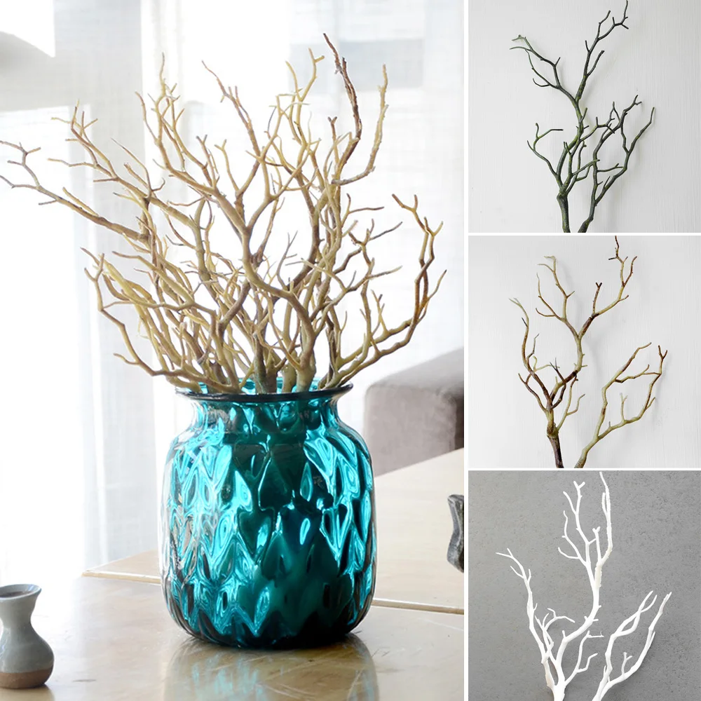 

35 Cm Dry Artificial Fake Foliage Plants Tree Branch Indoor Art For Garden Wedding Decoration Faux Fake Foliage Christmas Decor