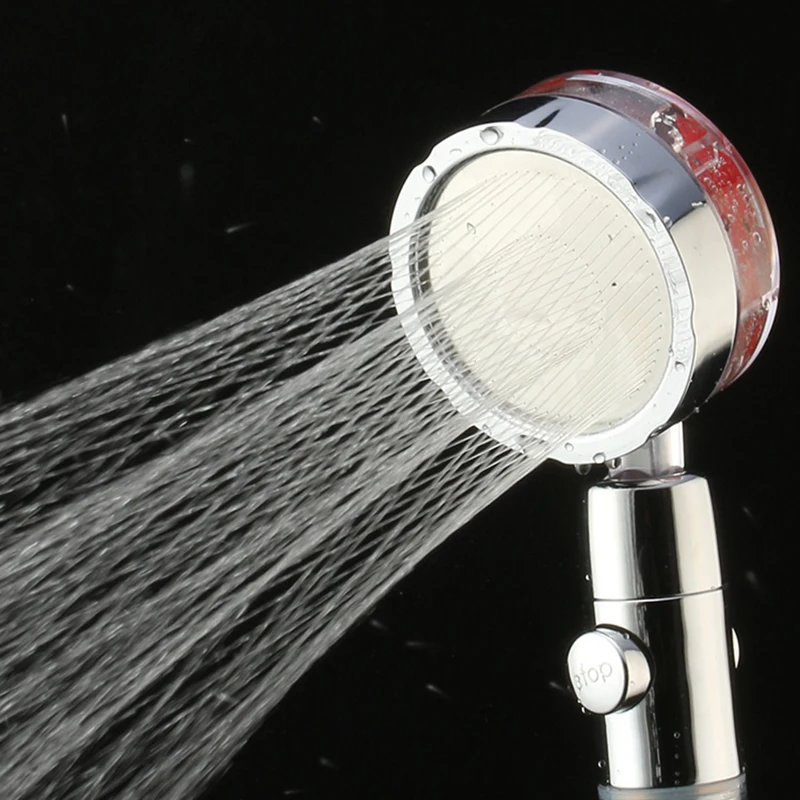 

ABS Shower Head High Pressure Water Saving Handheld Shower With Small Fan Turbocharged Spray Nozzle Bath Accessories