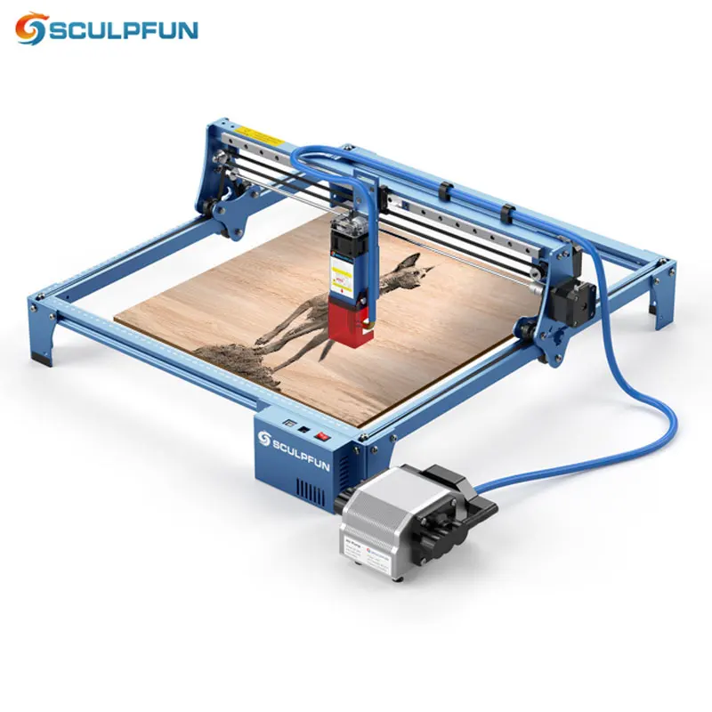 SCULPFUN S10 Laser Engraving Machine 10W High-speed Air Assist Industrial-grade Carving Precision 410x400mm Engraving Area