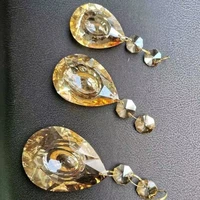 1pc crystal teardrop pendant hanging prism suncatcher for windows decoration chandelier parts diy home wedding decor accessories