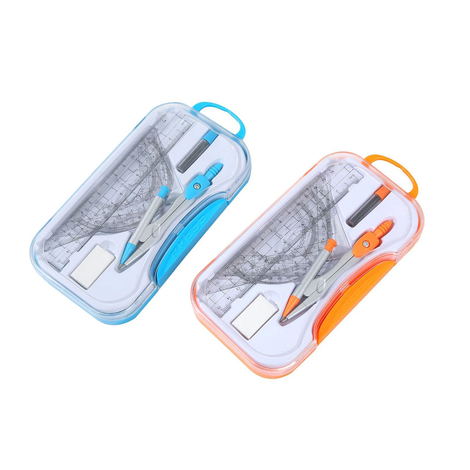 

7pcs 7 In 1 Math Stationery Eraser Set Clear Scale Geometry Professional Drafting Gift Drawing For Students School