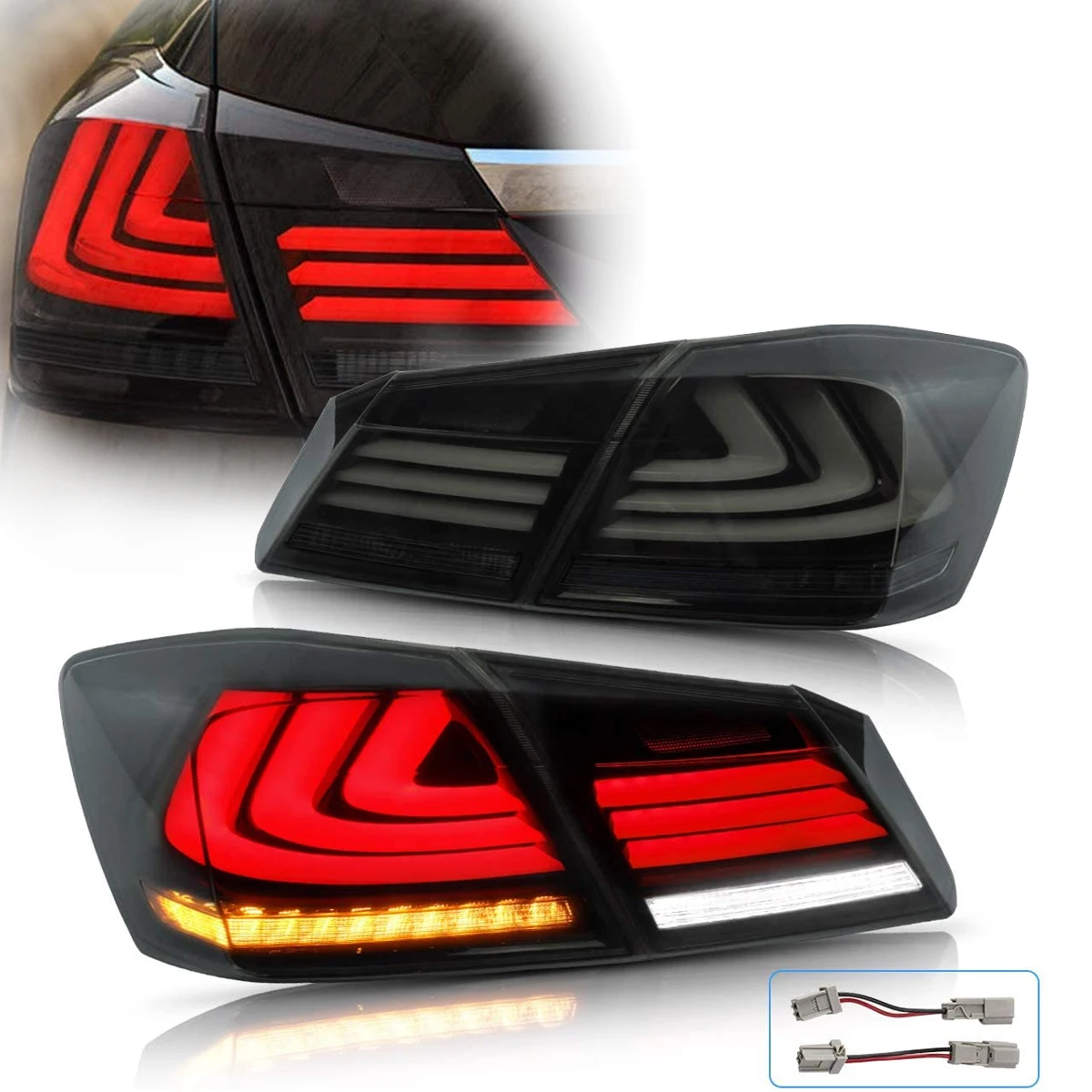 

Car Accessories LED Tail Light Assembly For Honda Accord 9th Gen 2013 2014 2015 Rear Lamp DRL Turn Signal+Brake+Reverse Light