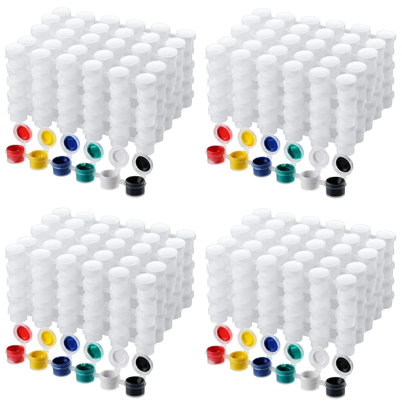 

200 полосок пустые полоски для рисования контейнеры для рисования прозрачные контейнеры для хранения краски мини-стакан для рисования 3 мл/0,1...