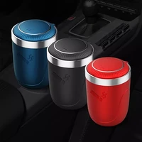compact smokeless ashtray detachable car cigarette ashtray with led light usb car trash can for most car cup holder