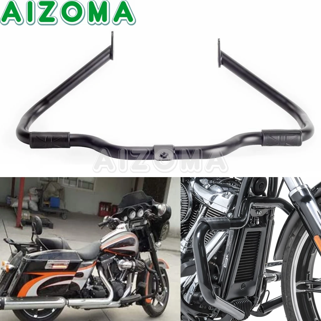 Mustache Engine Crash Guard Chrome Motorcycle Highway Bars For Harley Touring Road King FLHT Street Electra Road Glide 1997-2008