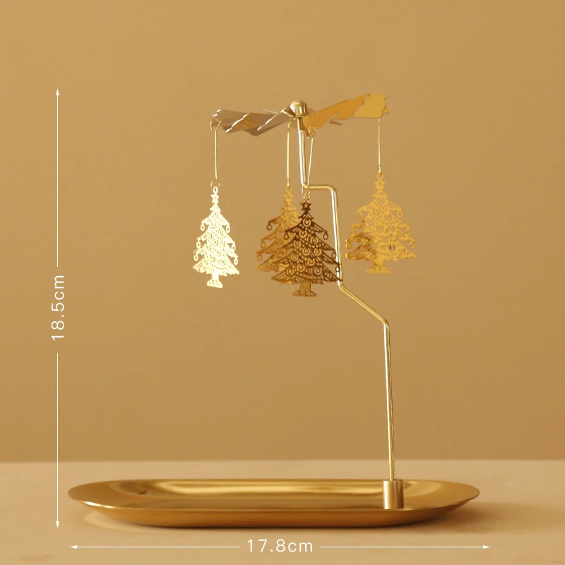 

Золотой вращающийся подсвечник