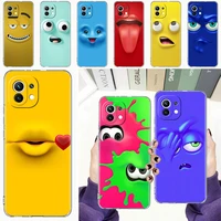 waterproof phone case for xiaomi mi poco x3 nfc 11 lite 12 10t pro m3 11t clear shell f3 9t 12x f1 cover funny smile face
