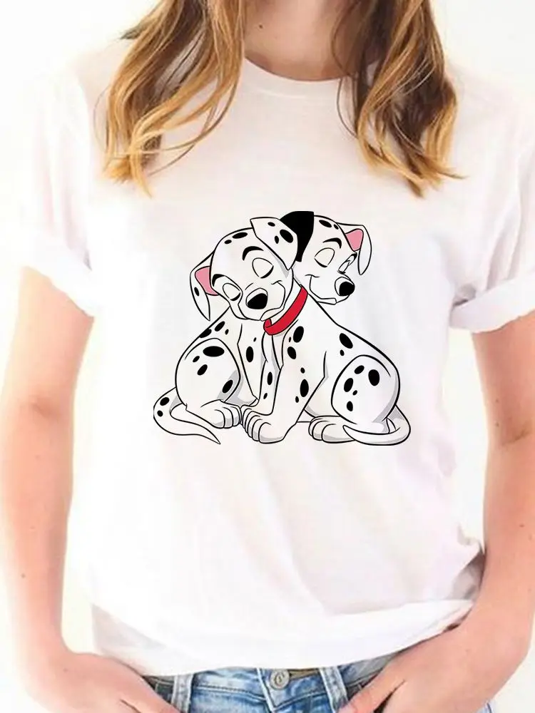 

Disney Summer T Shirt Women Creativity One Hundred And One Dalmatians Comfy T-Shirt Casual Trendy Outdoor Tshirt CrewNeck Lady