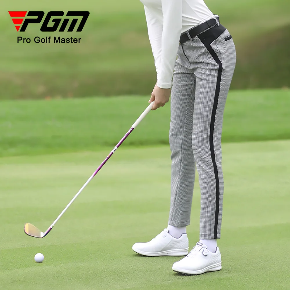 

PGM Lady Slim Fit Golf Long Pants Women Elastic Golf Trousers Female Warm Training Pants Houndstooth Fitness Apparel For Golfer