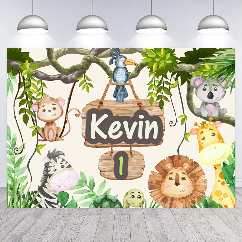 

Jungle Animals Backdrop Jungle Party Decoation Wild One Baby Birthday Decorations Baby Shower Boy Girl 1st Birthday Background