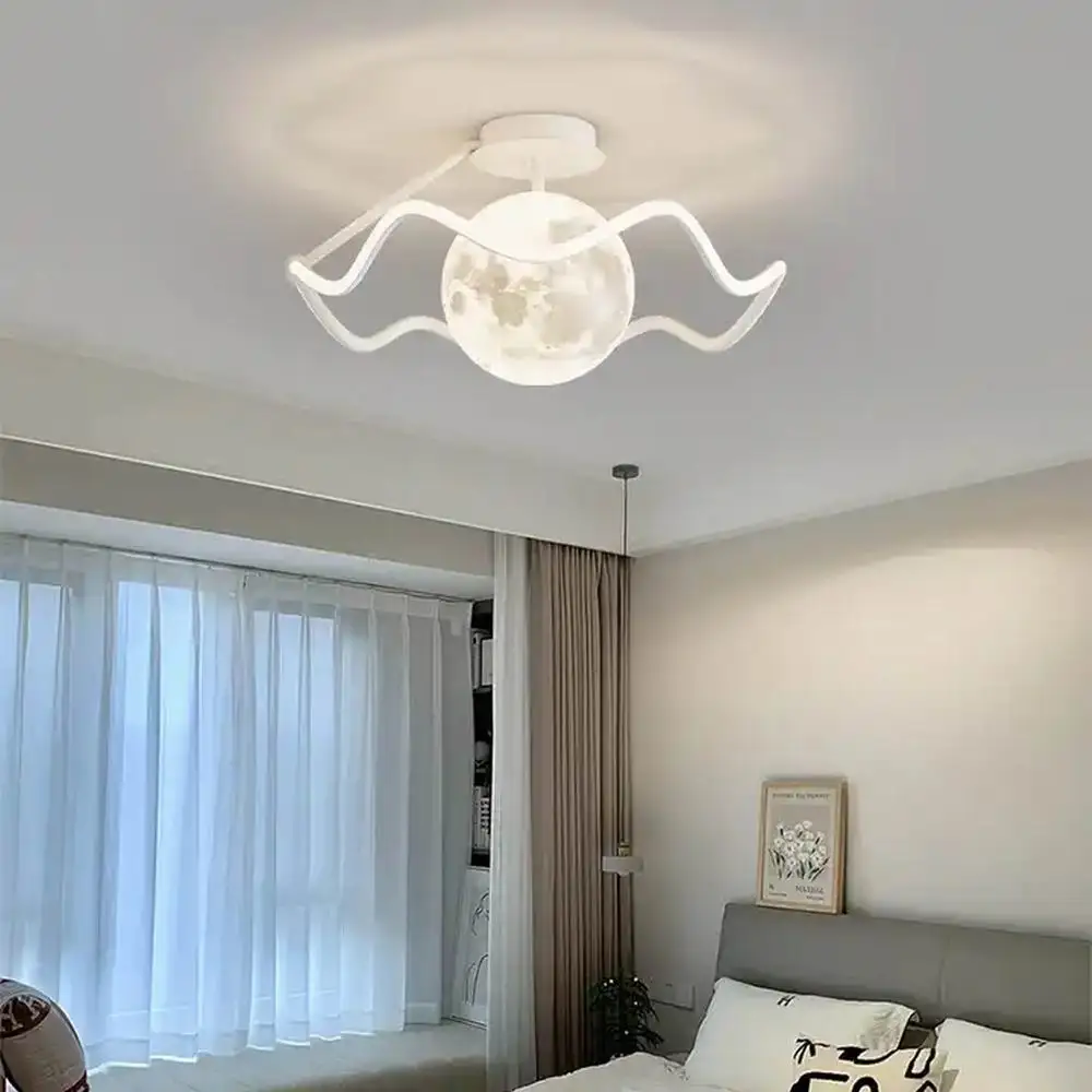 

Round Minimalist Nordic Style Led Ceiling Lights for Bedroom Living Room Simple Tricolor Dimming Modern LED Ceiling Lamps