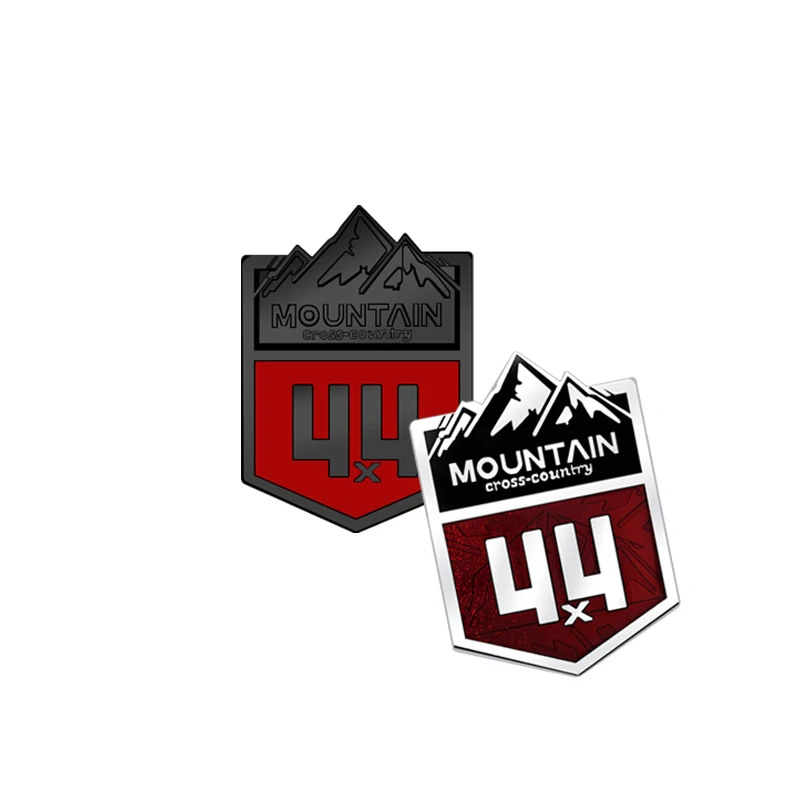 3D 4x4 Металлическая эмблема передней решетки горного автомобиля Декоративный знак боковой панели заднего багажника для Jeep Wrangler Patriot 4WD Renegade.