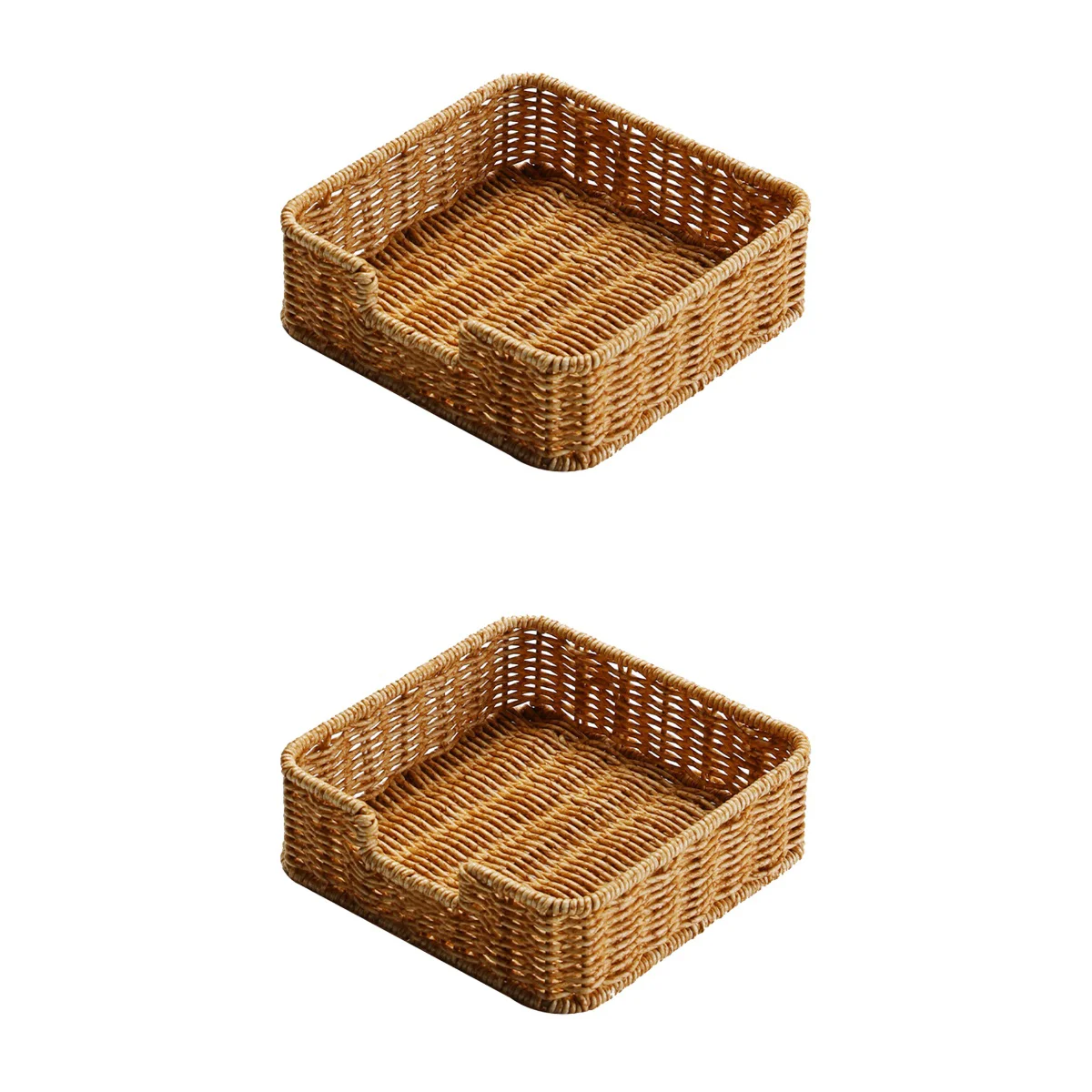 

Napkin Holder Tissue Basket Box Organizer Paper Woven Tray Function Multi Serviette Case Table Toilet Towel Storage Baskets