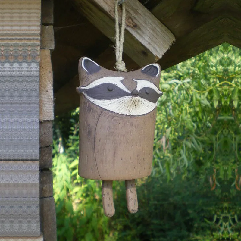Rustic Animal Wind Chimes Room Decoration Cute Chimes Wind Bell Animal Resin Garden Outdoor Wind Ornaments