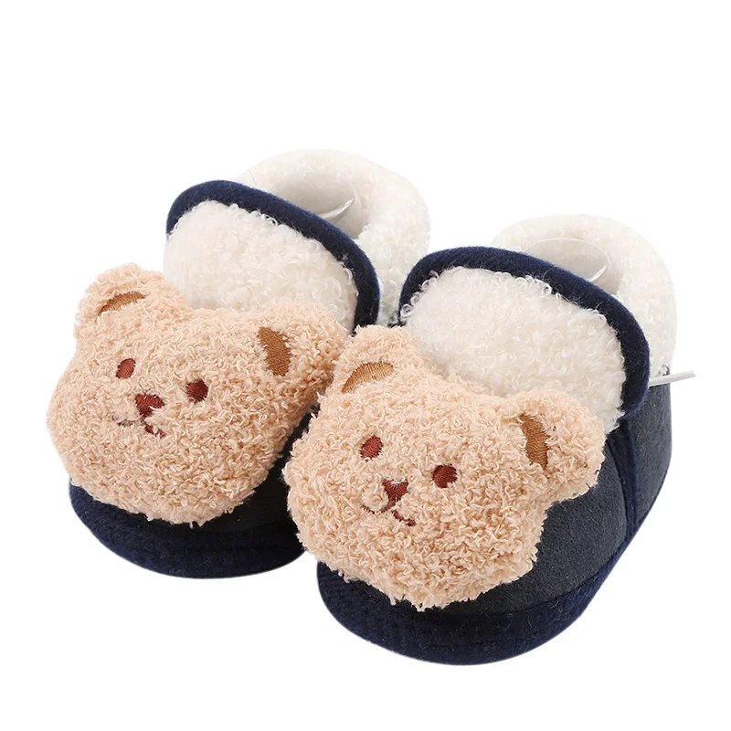 Нескользящие Детские ботинки с мягкой подошвой Плюшевые Декоративные для