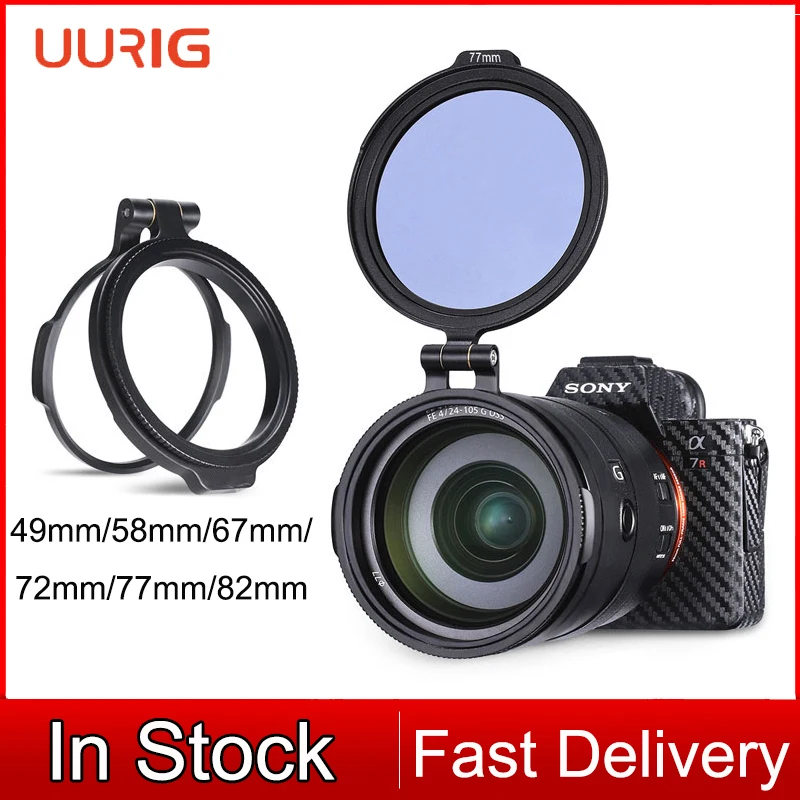 

Фильтр UURig RFS ND, быстросъемный кронштейн для зеркального фотоаппарата, адаптер для объектива 58 мм 67 мм 72 мм 77 мм 82 мм
