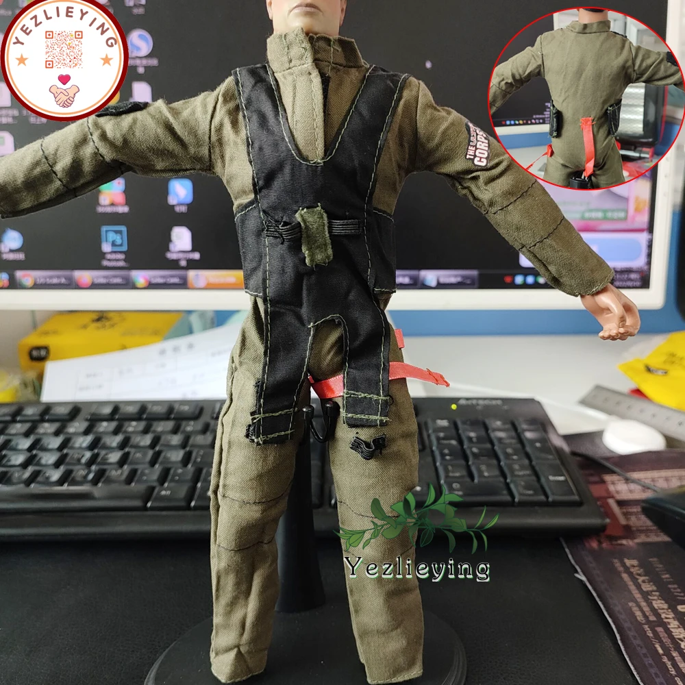 

1/6 Scale Action Figure Accessory Male Clothes Pilot Coverall Suit Pilot uniform Jumpsuit Coat Fi 12Inch Hottoys 1/6 Body Figure